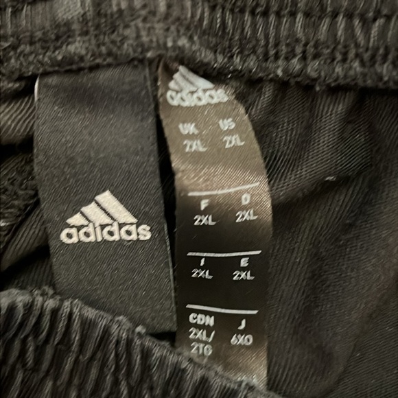 Adidas Baggy Jogger Sweatpants Black Spell Out Trefoil Logo Pockets 2XL XXL - Picture 12 of 14